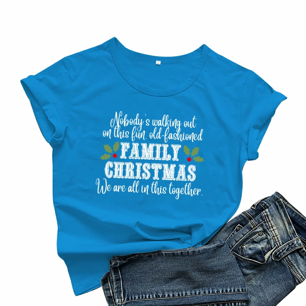 

Shinybling Family Christmas Get Together Letters Printed Men Women Clothing Graphic Tee Tops High Street Hip Hop Plus Size S-5XL