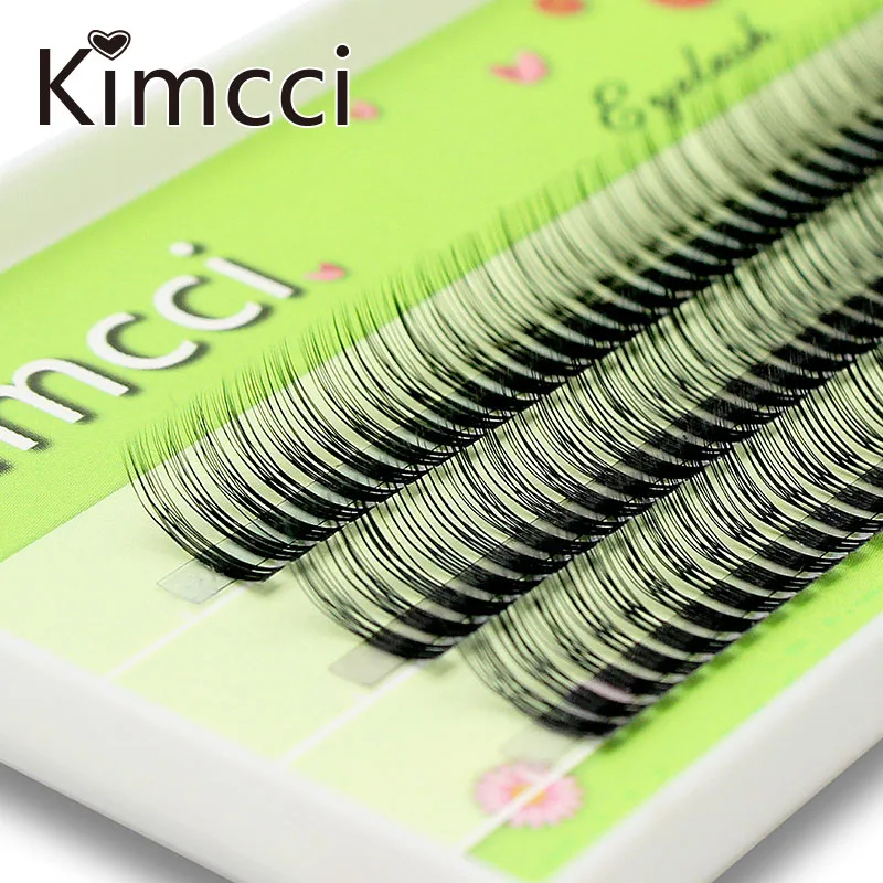 Ресницы Kimcci двухслойные 3D для наращивания норковые накладные натуральные