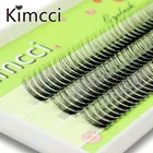 Ресницы Kimcci двухслойные 3D для наращивания норковые, накладные натуральные индивидуальные, для макияжа, ресницы профессиональные, 120 пряди