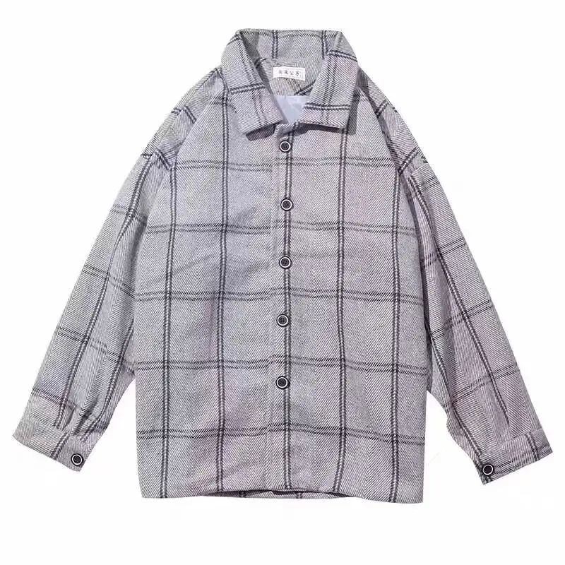 Мужская повседневная шерстяная куртка в стиле ретро свободная уличная одежда