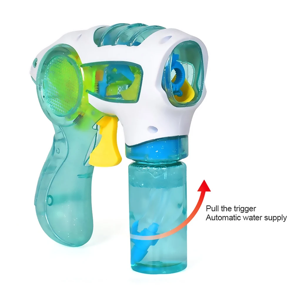 

Bubble Machine Flashing Light Up Blower Blowing Children Beach Toy Improve ability of practice Color Random