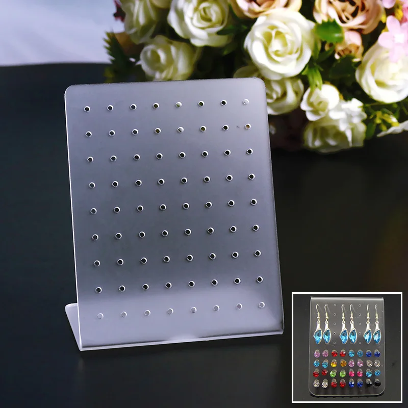 Акриловая полка для демонстрации ювелирных изделий держатель сережек с 72