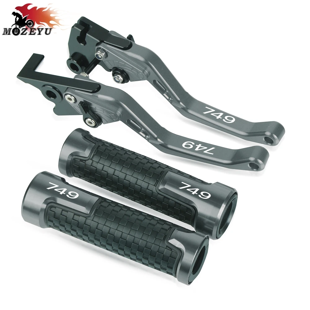 

749 Brake Handle Clutch Levers Handbrake Motorcycle Thruster Grip Hand Grips Handlebar Tubes For Ducati 749 2003 2004 2005 2006