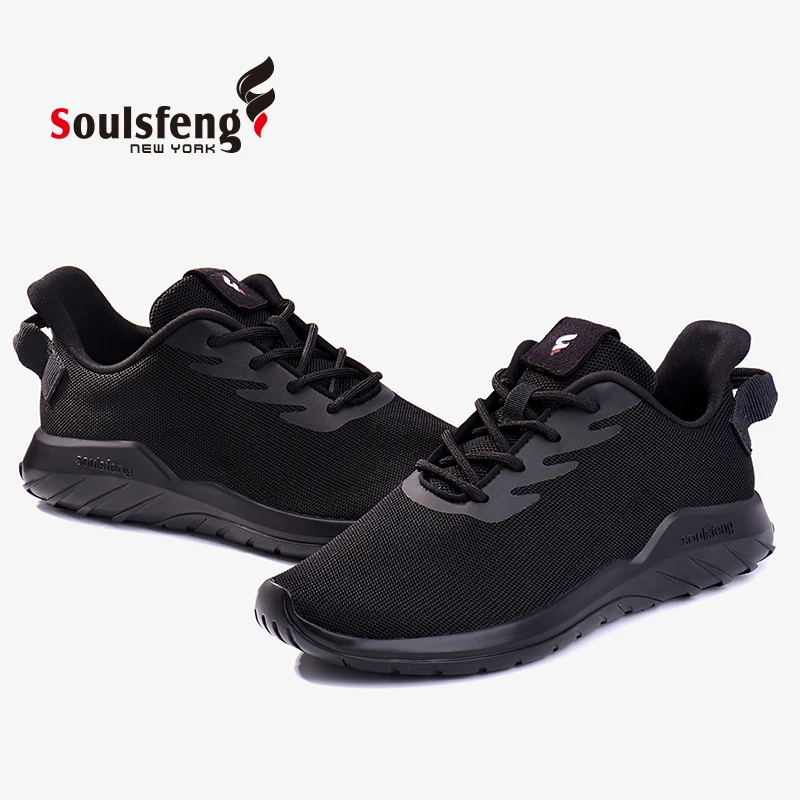 Soulsfeng 2021 Original Winter Summer Dual-use Running Shoes Non-slip Lightweight Shock-absorbing Black Knitted Sneakers