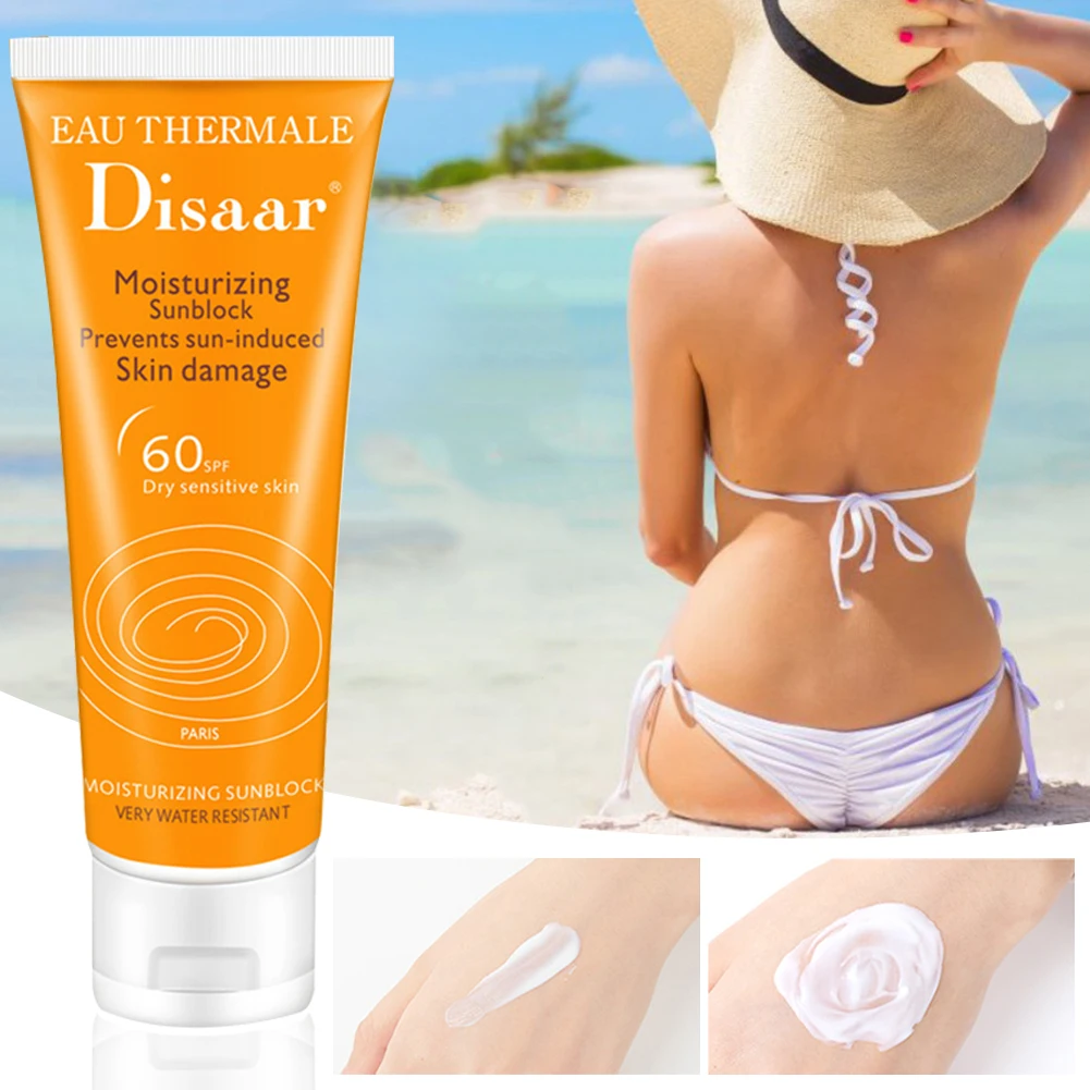 

Hot sell Sunscreen suncream makeup facial shields primer skincare Broad-Spectrum Anti Oxidant Prevent sunburn SPF60PA++ shipping