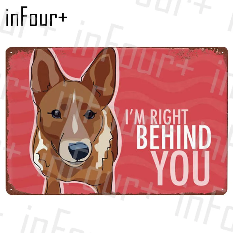 Cute Dogs Metal Plate Tin Sign Plaque Vintage Decor Poster Home Bar Pub Decoration Posters | Дом и сад