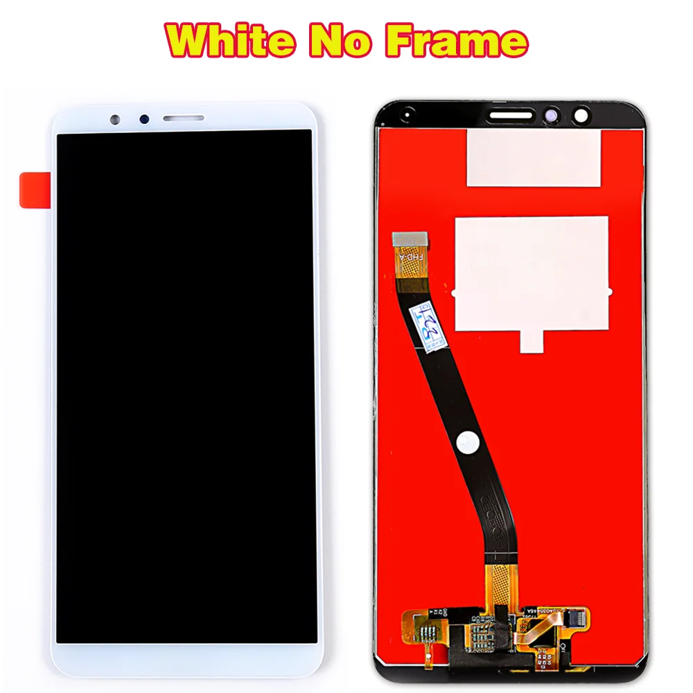 AAA quality LCD Display For Huawei Honor 7X 5.93 inch Touch Screen Digitizer Assembly 2160*1080 BND-L21 Frame with Free Tools - Цвет: White without Frame