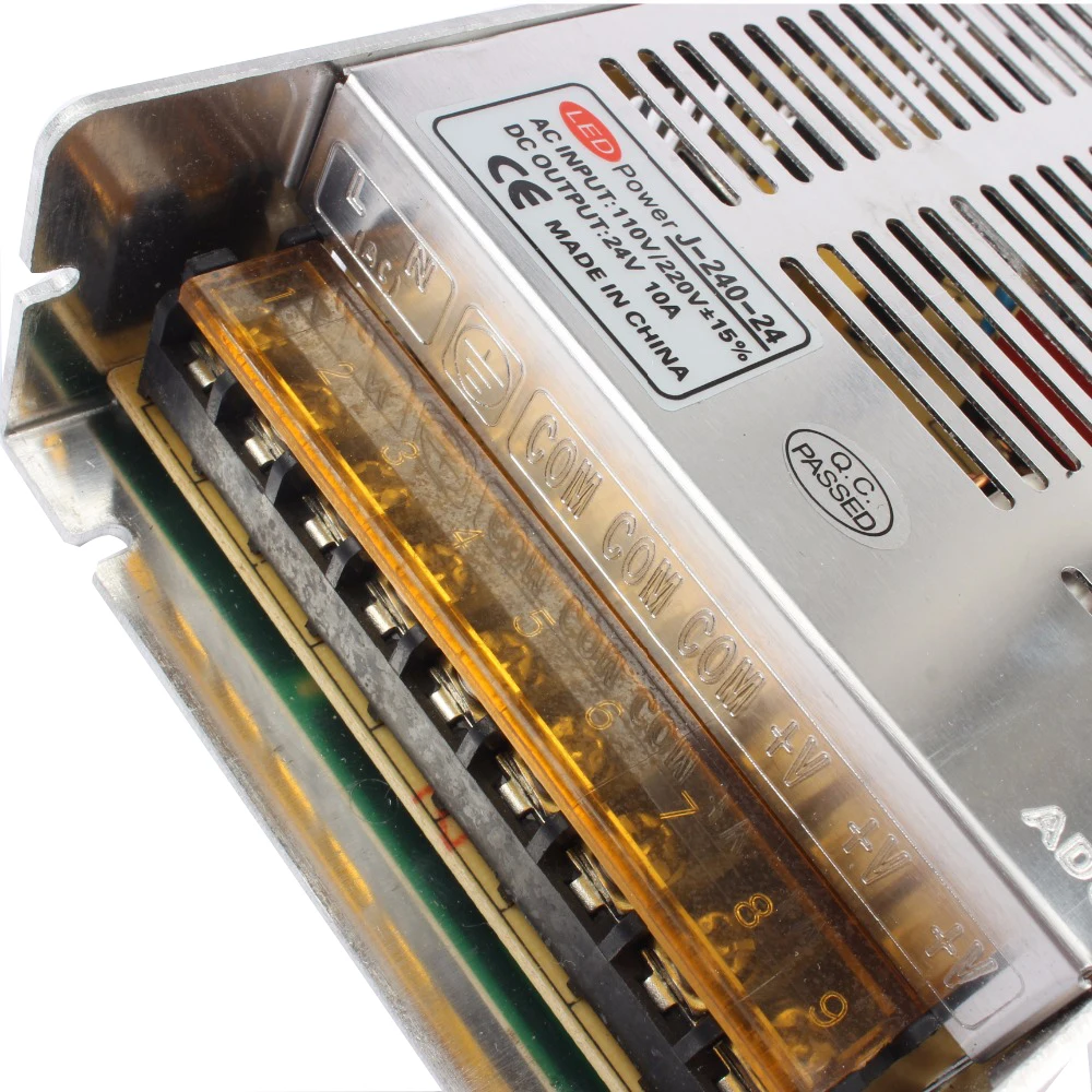 Высокое качество! Новая модель полосы 12V 20A 240W 24V 10A переключение Питание серебристый светодиодный AC 110-220V Вход DC/DC 24V J-240-24