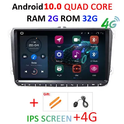 2G32G IPS With 4G DSP ips " Android 10 автомобильный радиоприемник gps навигация для VW Skoda Octavia golf 5 6 touran passat B6 jetta polo tiguan RDS мультимедиа - Цвет: 2G32G IPS With 4G