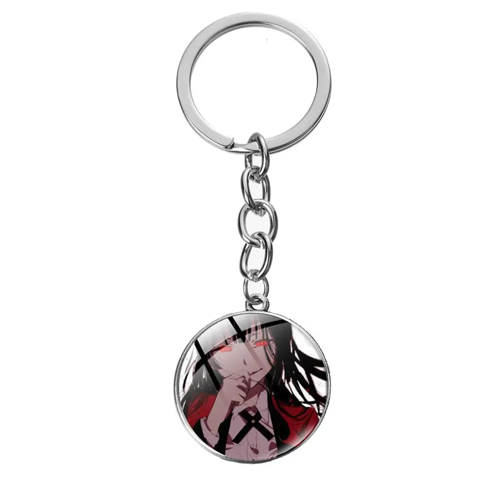 SONGDA Kakegurui Yumeko Jabami Шарм брелок мультяшный Стекло кабошон с фото кольцо для ключей