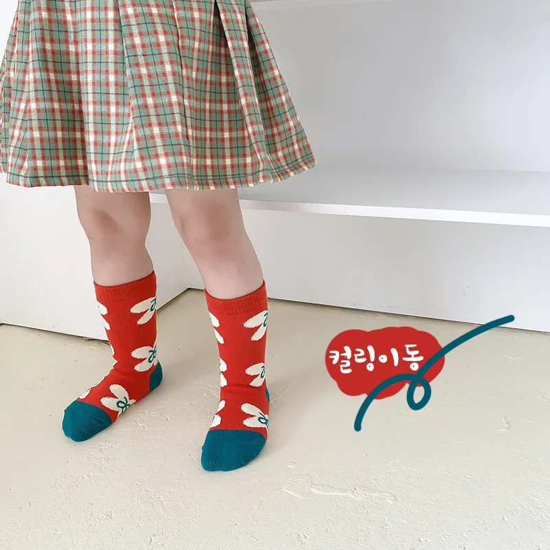 2021 на весну-осень 4 пары Детские носки с героями мультфильмов в Корейском стиле