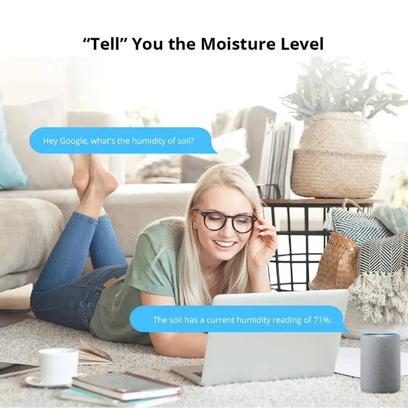 Датчик влажности почвы SONOFF MS01 умный детектор Влажности для растений цветов Alexa