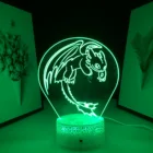Аниме Как приручить дракона ночное зло 3D ночсветильник Иллюзия сенсорный светодиодный светильник для подарка Декор спальни настольная лампа