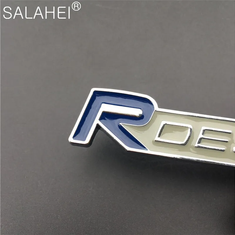 Новый стиль автомобиля 3D металлический R Дизайн Письмо Эмблема передняя решетка