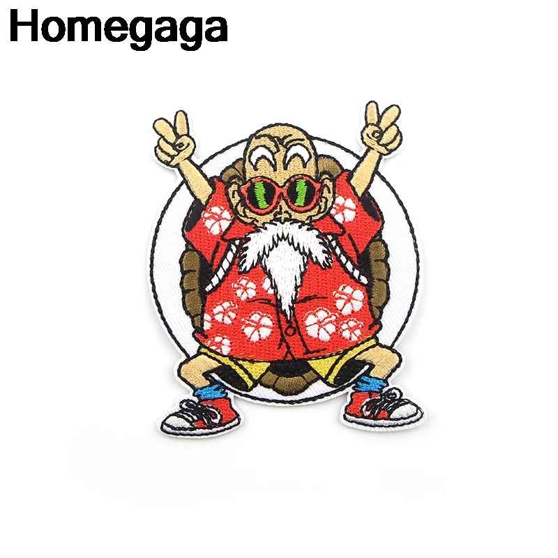 Homegaga Dragon ball Каме сеннин аппликационные заплатки Сделай Сам железо на para сумка для обуви рубашка одежда наклейки в стиле панк вышитый значок D2233