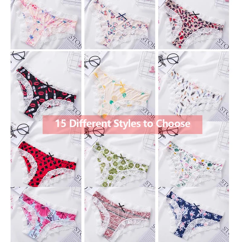 Женское кружевное нижнее белье LANGSHA 3 шт./компл. бесшовные трусики | Женская одежда