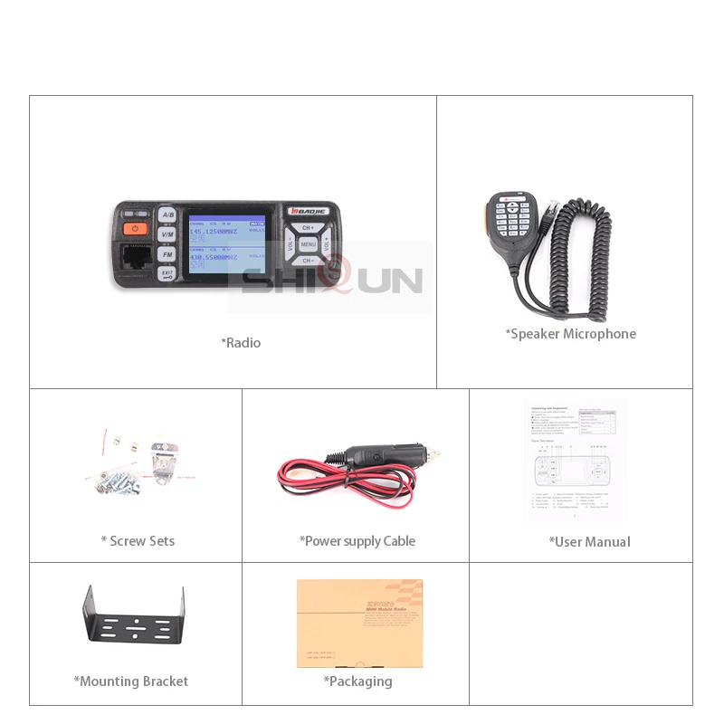 Baojie BJ-318 Car Walkie Talkie Dual Band VHF UHF Mobile Radio 20/25W Walkie Talkie 10 km Car Radio 10 KM Upgrade of BJ-218 Z218