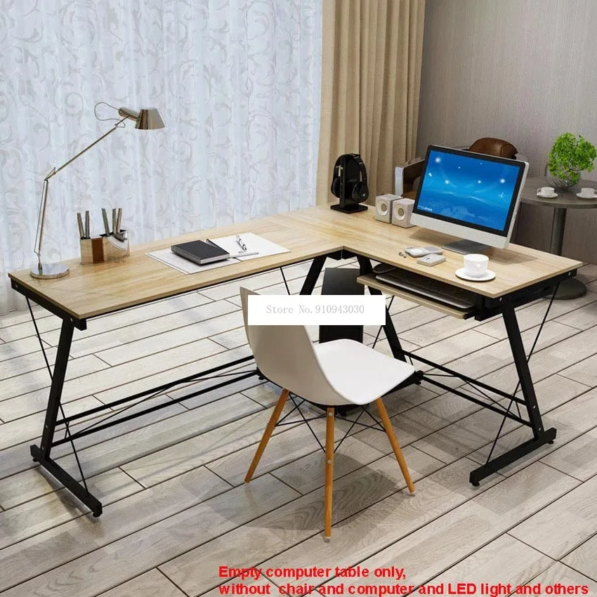 

Офисный письменный стол L-образной формы, угловой компьютерный стол, деревянный, под прямым углом, для ПК, ноутбука, домашняя мебель, игровой ...