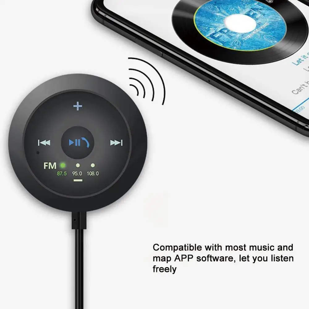 Высокое качество 3 5 мм Автомобильный MP3-плеер Музыка адаптер хендсфри AUX Bluetooth 0