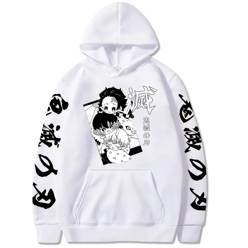 

Anime Demon Slayer Hoodies Hip Hop Hoodede Sweatshirts Harajuku Streetwear Pullover for Women Men Autumn Hoodie Sudadera Tops