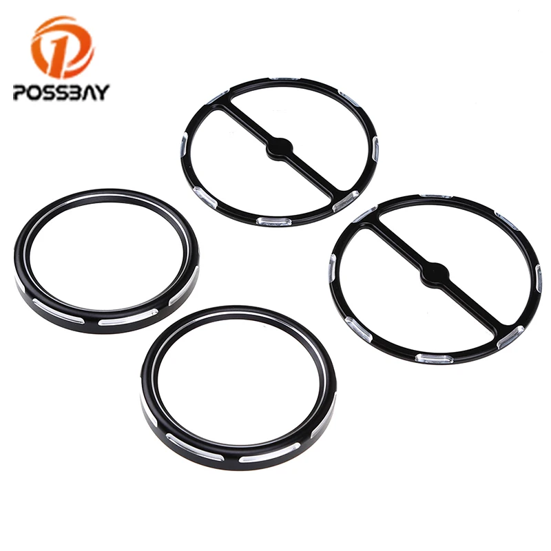 

POSSBAY Motorcycle CNC Stereo Speedometer Speaker Trim Ring for Harley Touring Electra Road Glide 1996- 2010 2011 2011 2013