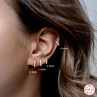 GS 925 стерлингового серебра Красочные Циркон золотые серьги-гвоздики женские модные туфли в лаконичном стиле круг серьги Huggie слуховая косточка пряжки ювелирные изделия