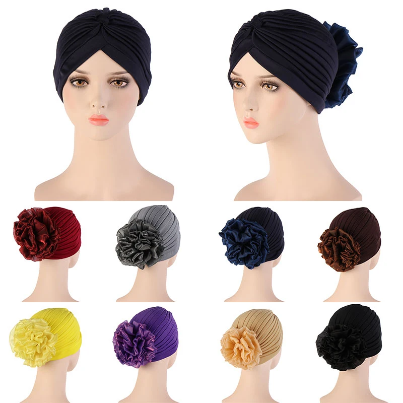 

Women Floral India Hat Flower Stretchy Beanie Turban Bonnet Chemo Cap For Cancer Patients Ladies Bandanas African Head Wrap New
