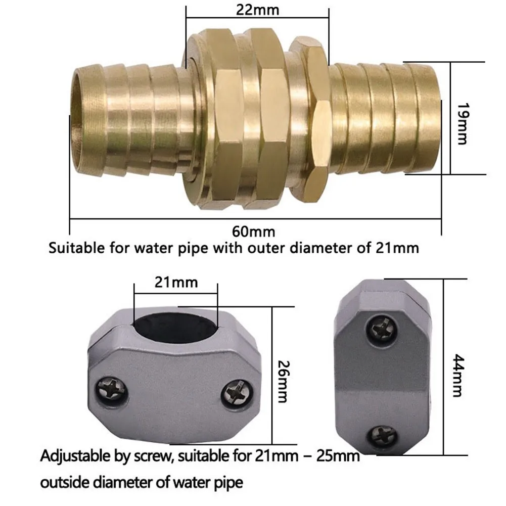 

Premium Zinc And Brass Female Coupling Fits All 5/8Inch And 3/4Inch Hose Connector For Repair And Connect The Water Hose End