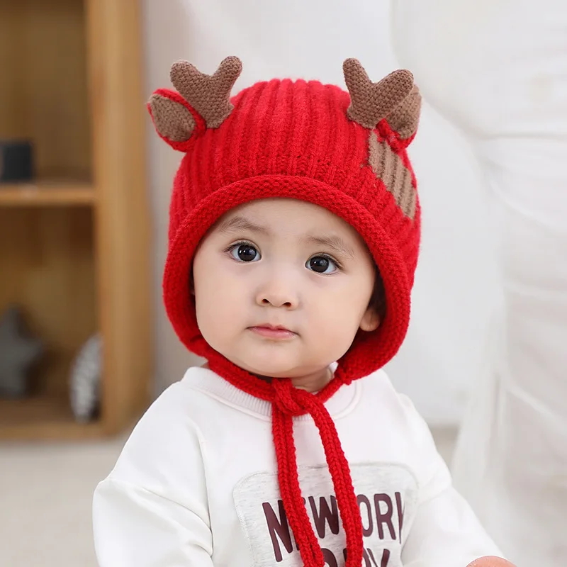 

Baby Hat Autumn And Winter Woolen Hat Ear Protection Cute Warm Baby Children's Hood Hats For Men And Women