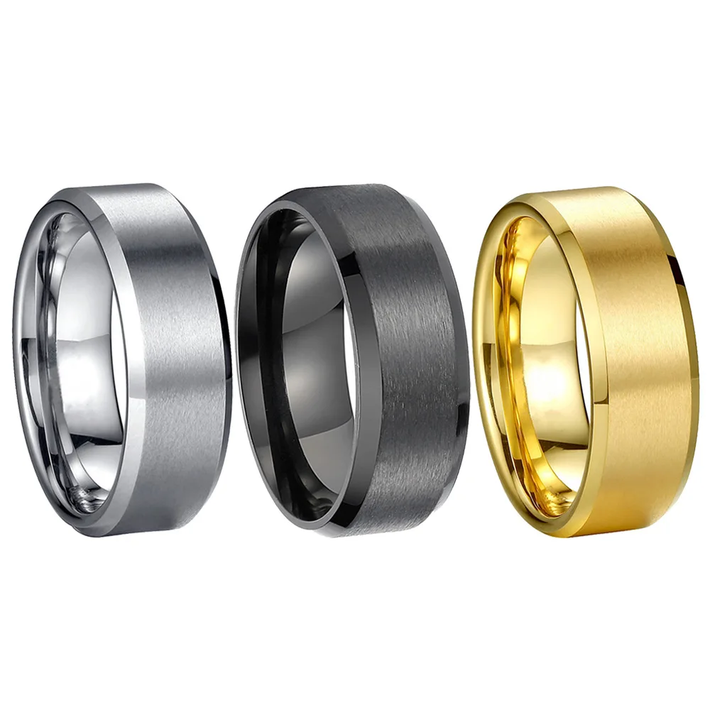 

Ring male personality titanium steel tide male new fashion domineering simple student single lettering index finger ring male