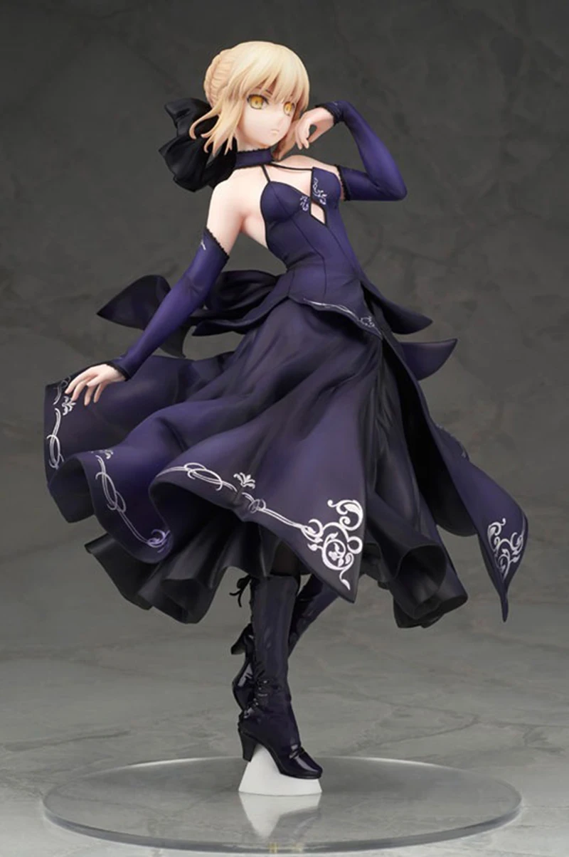 23 см аниме Fate/Grand Order Saber Arutoria Pendoragon ALTER Black Dress ПВХ экшн-фигурка сексуальные девушки