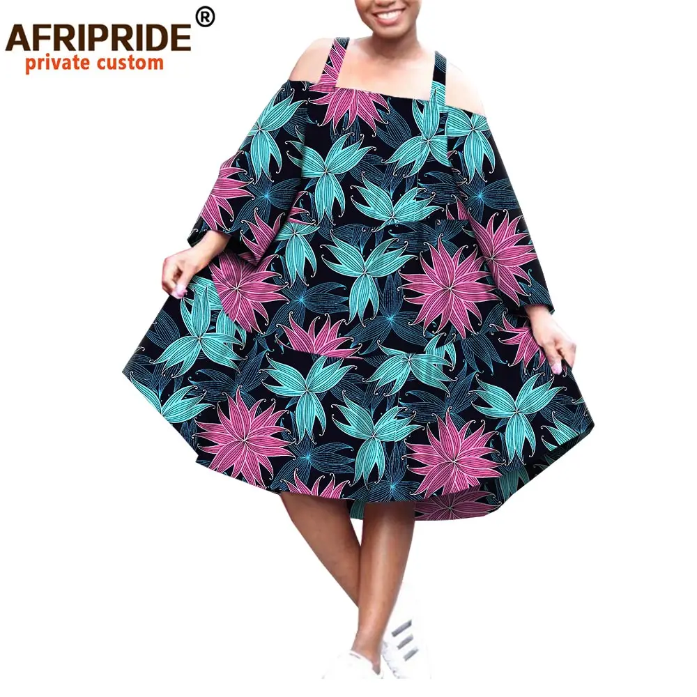 Африканское весеннее платье из вощеной ткани для женщин AFRIPRIDE индивидуальное bazin