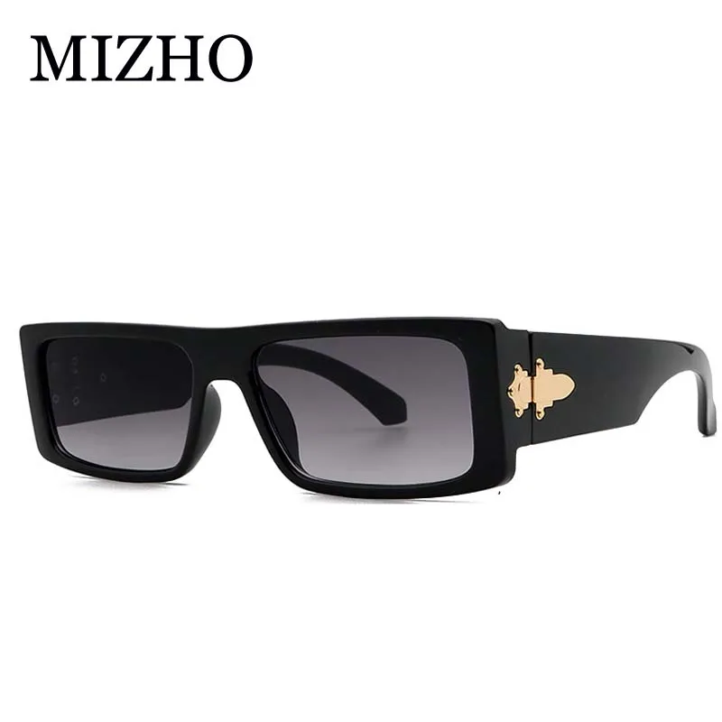

MIZHO 2022 Trendy Black Sunglasses Women Rectangle Frame Transparent Brand Designer Retro UV400 Sun Glasses Unisex Square