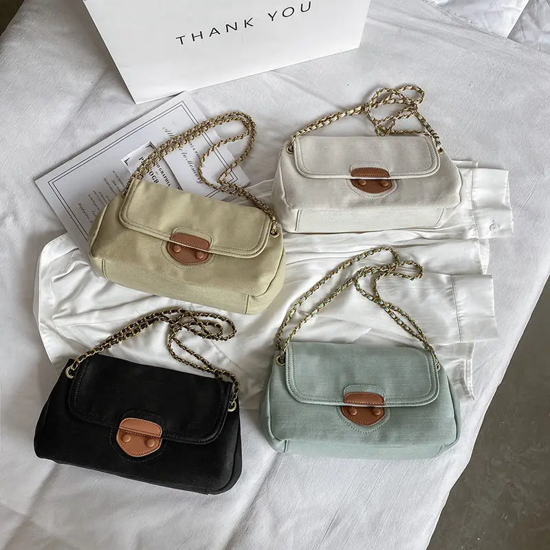 

Denim Woman Shoulder Bag 2021 New Fashion Women's Handbag Versatile Messenger Bag for Girls Ladies Chain Tote Bag