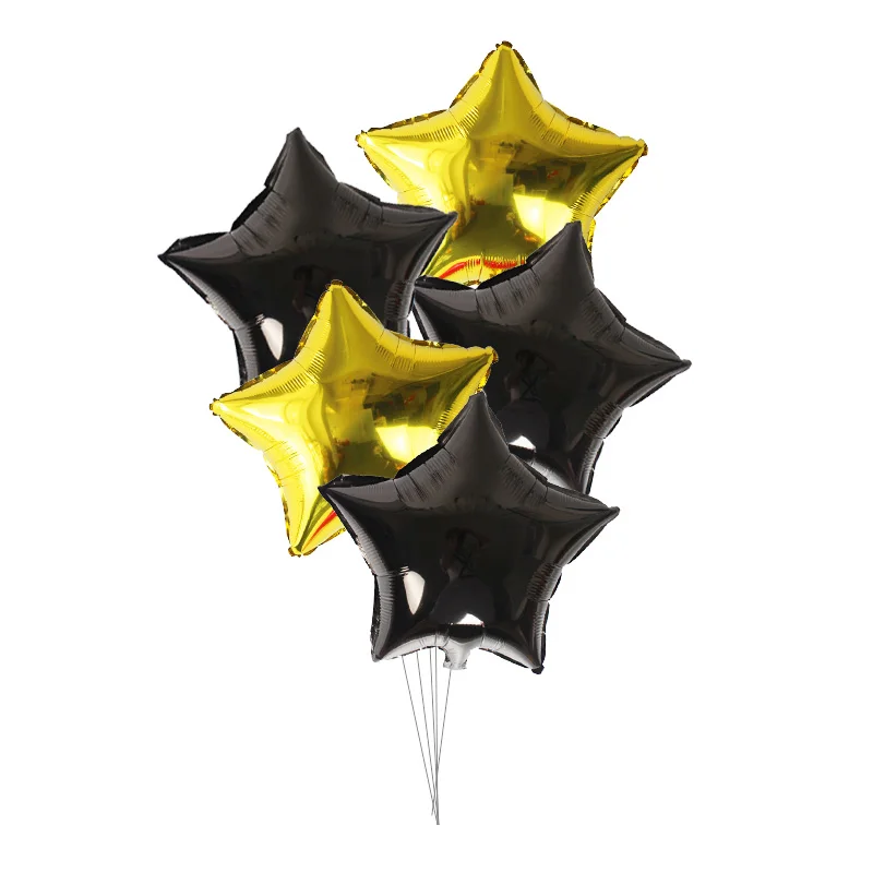 5Pcs 18inch Gold Silver Foil Star Balloon Wedding Balloons Decoration Baby Shower Children's Kids Birthday Party Globos | Дом и сад