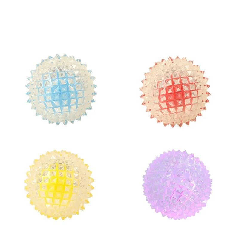 

1PCS Pet Toy Colorful Soft Rubber Cat Dog Throwing Elastic Ball Toy Interactive Toys for Dogs Random Color