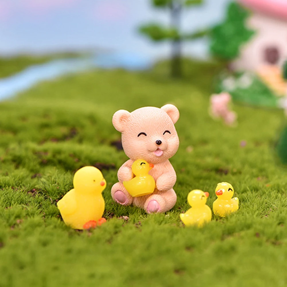 

Mini Honeypot Bear Snowball Duck Display Mold Micro Landscape Home Garden Decor