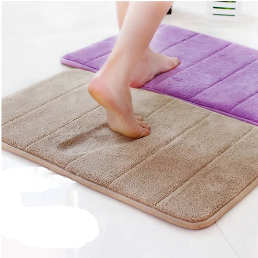 1 шт. Ванная комната Memory Foam коврик для ванной ковер Нескользящая впитывающая флис