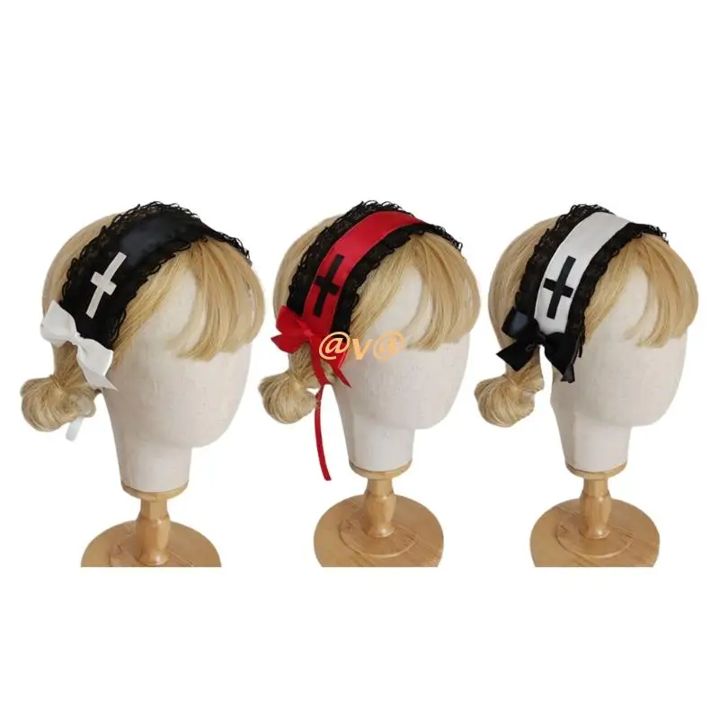 

Лолита оборки кружевная лента для волос банты украшение головной убор горничная