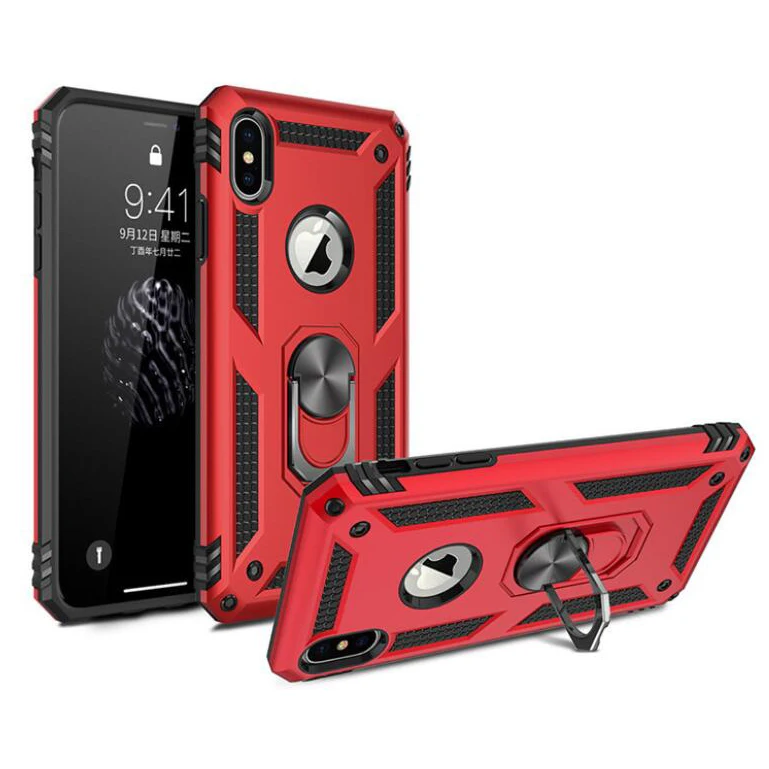 Чехол для мобильного телефона с магнитной защитой iphone 6 7 8 XS XR MAX PLUS кольцевой