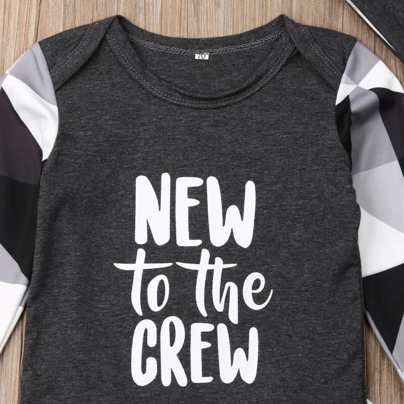 Комплект одежды из 3 предметов для новорожденных мальчиков серые футболки с