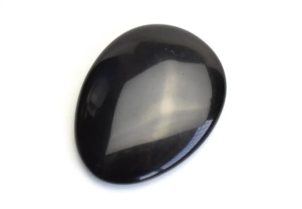 Природная чакра черный обсидиан резные с накатанной головкой ирландское
