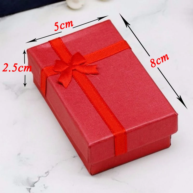 96pcs Silver Packaging Ring Box Jewelry Boxes Accessory Storage Gift 5x8cm Red Display Organizer Container |