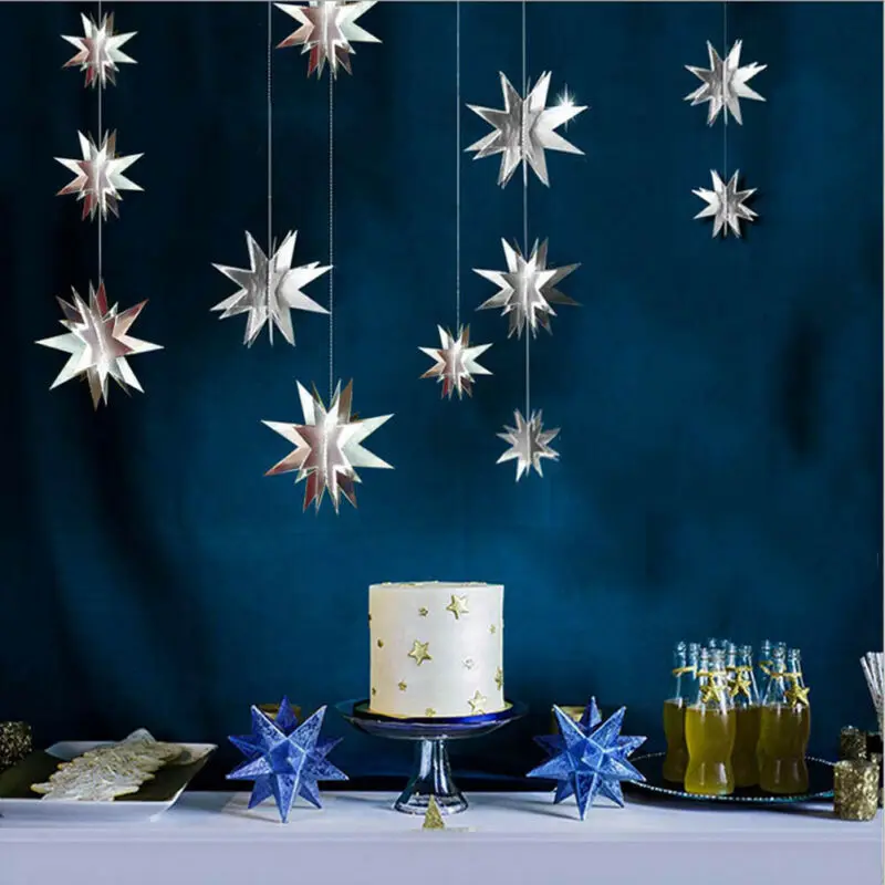 6 шт./компл. 3D Рождественские анис звезда украшение для Витрины Магазина