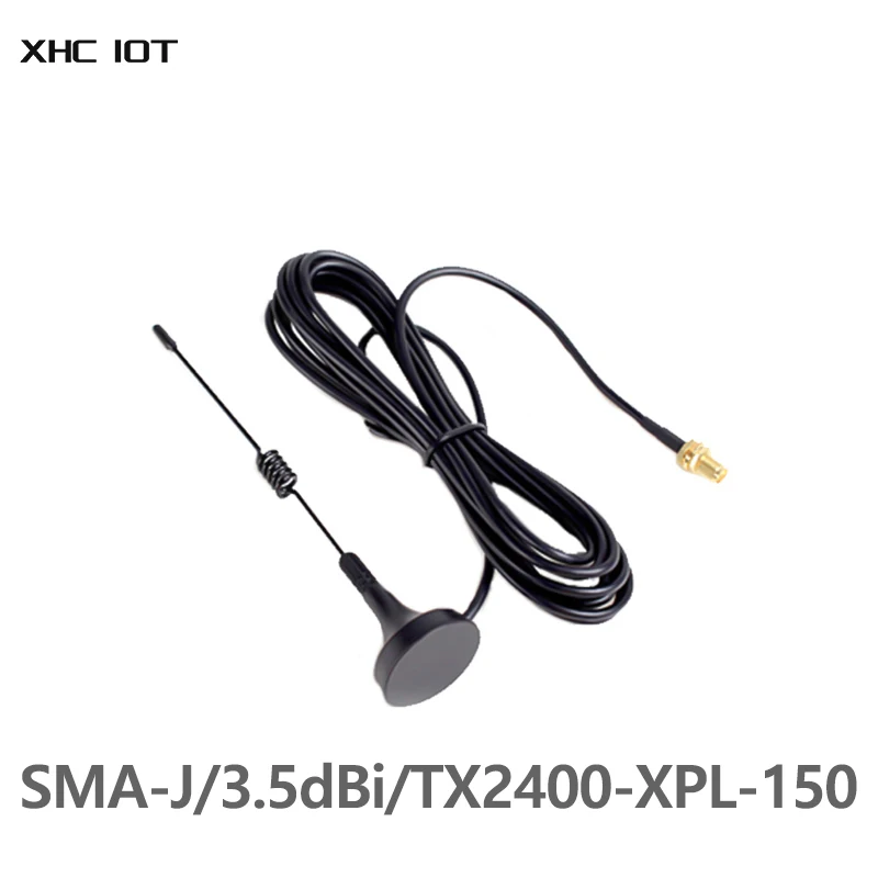 

2.4GHz WIFI Uhf Sucker Antenna SMA Male XHCIOT TX2400-XPL-150 High Gain 3.5dBi Extension Cable 2.4g Radio Antenna