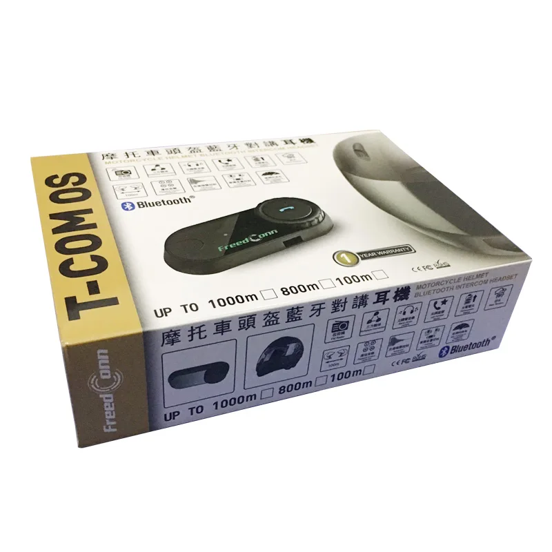 Оригинальный FreedConn TCOM-OS мотоциклетный Интерком Bluetooth шлем гарнитура T-COM OS 2 Riders FM BT