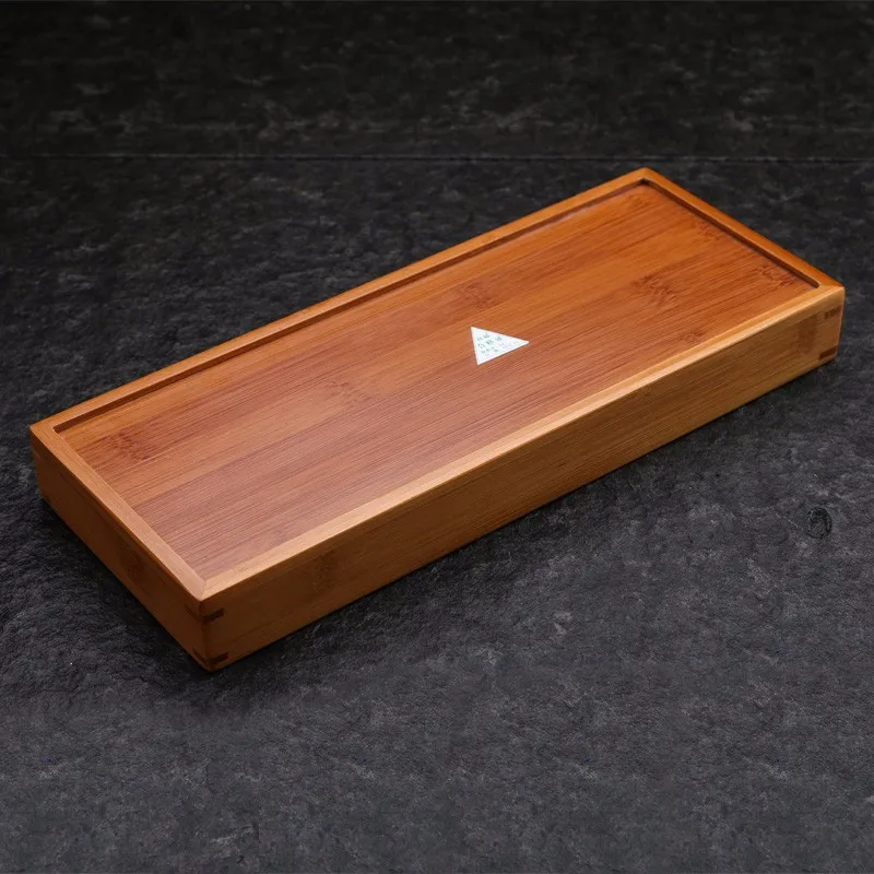 

Bamboo tea tray Black Tabletop Chinese Kung fu Tea Serving Bamboo Table Water Drip Tray 39*13cm