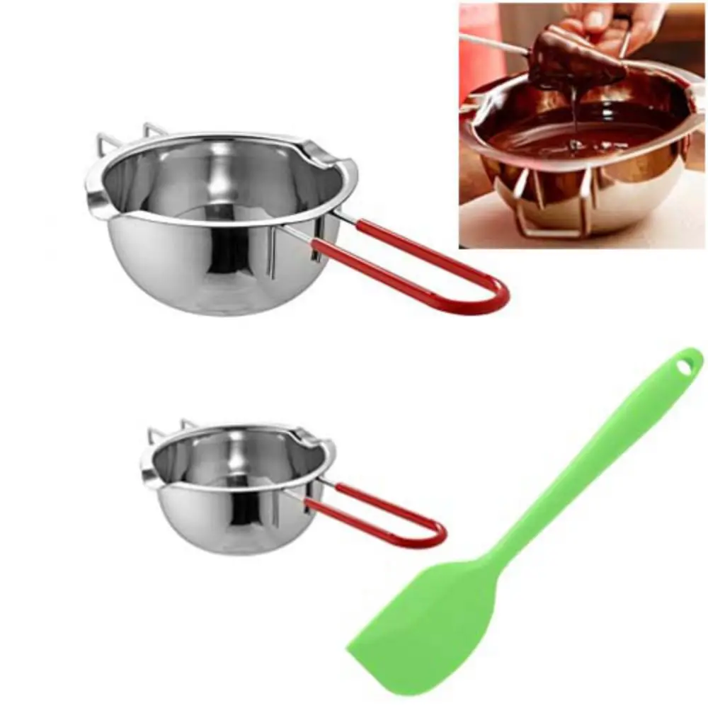 

Portable Universal Stainless Steel Pot For Chocolate Cheese Candy Melting Butter Anti-scalding Handle Hot Kitchen Accessories