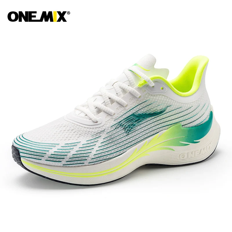 

ONEMIX 2021 Sneakers for Men Running Shoes High-tech Light Speed Sport Shoes Breathable Air Sole Black Outdoor Super marathon