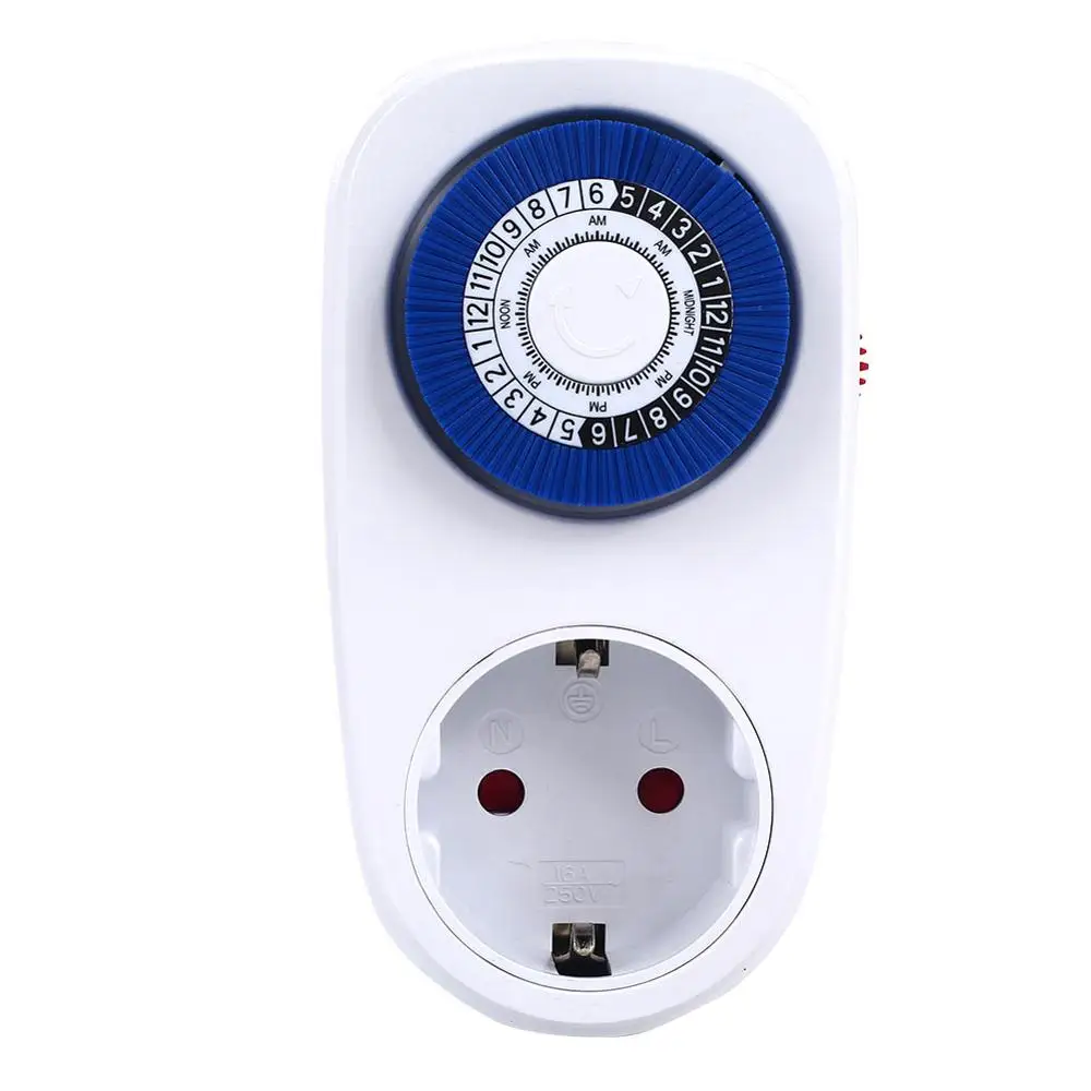 New 220V Electronic Digital Timer Switch EU US Plug Kitchen Smart Power Timer Outlet Programmable Timing Socket Wholesale Price - Цвет: blue
